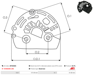 Capot alternateur APC0040S