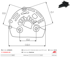Capot alternateur APC0047S