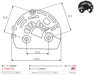 Capot alternateur APC0050S