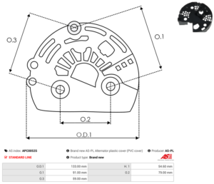 Capot alternateur APC0052S