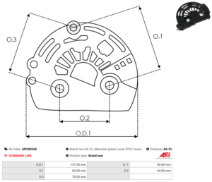 Capot alternateur APC0054S