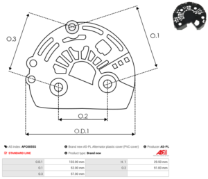 Capot alternateur APC0055S