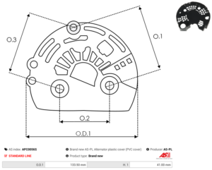 Capot alternateur APC0056S