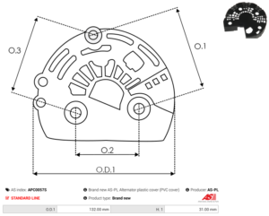 Capot alternateur APC0057S
