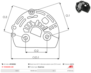 Capot alternateur APC0058S