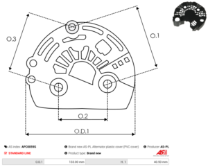 Capot alternateur APC0059S