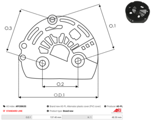 Capot alternateur APC0063S