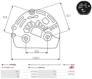 Capot alternateur APC0066S