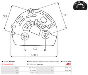 Capot alternateur APC0068S