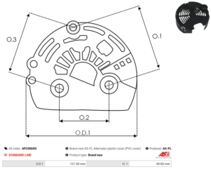 Capot alternateur APC0069S