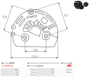 Capot alternateur APC0010