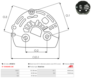 Capot alternateur APC0012