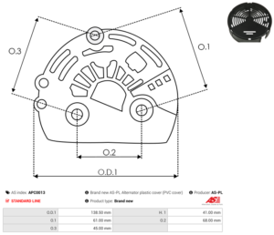 Capot alternateur APC0013