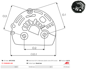 Capot alternateur APC1010S