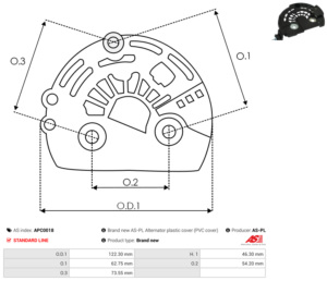 Capot alternateur APC0018
