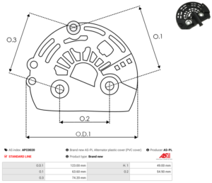 Capot alternateur APC0020