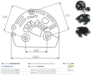 Capot alternateur ARE3026(VALEO)