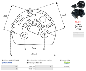 Capot alternateur ARE3151(VALEO)