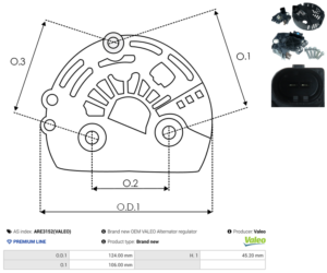 Capot alternateur ARE3152(VALEO)