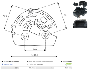 Capot alternateur ARE3157(VALEO)