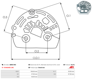 Capot alternateur ABR6149S