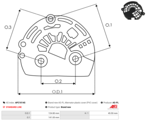 Capot alternateur APC1014S