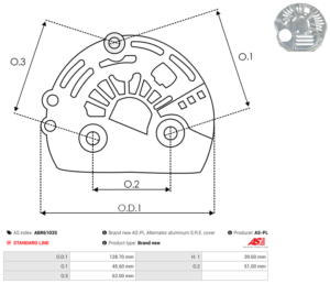 Capot alternateur ABR6103S