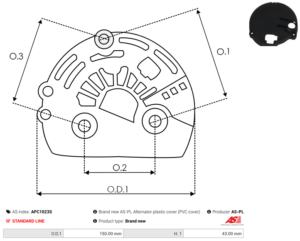 Capot alternateur APC1023S