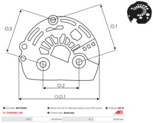 Capot alternateur APC1024S
