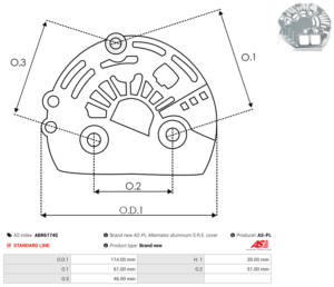 Capot alternateur ABR6174S