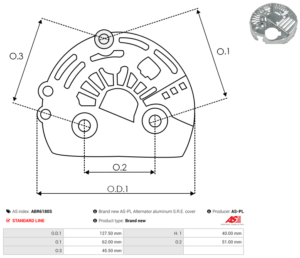 Capot alternateur ABR6180S