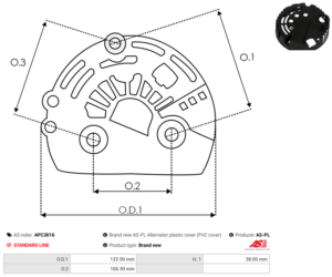 Capot alternateur APC3016