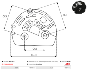 Capot alternateur APC3019
