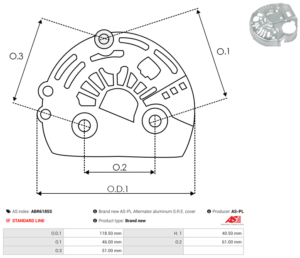 Capot alternateur ABR6185S