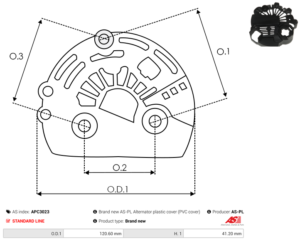Capot alternateur APC3023