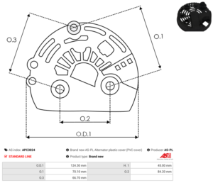 Capot alternateur APC3024