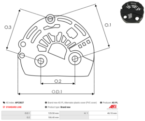 Capot alternateur APC3027