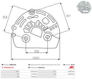 Capot alternateur ABR6193S