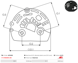 Capot alternateur APC3032