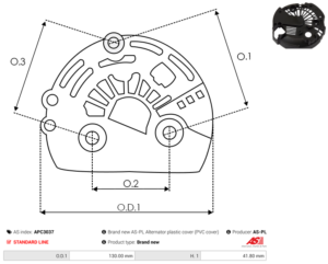 Capot alternateur APC3037