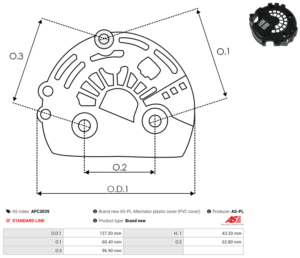 Capot alternateur APC3039