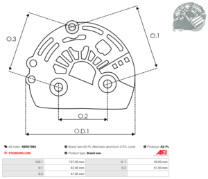 Capot alternateur ABR6198S
