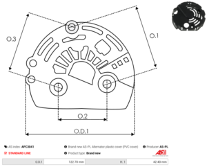 Capot alternateur APC3041