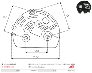 Capot alternateur APC3046S
