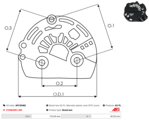 Capot alternateur APC3048S
