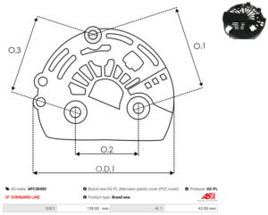 Capot alternateur APC3049S