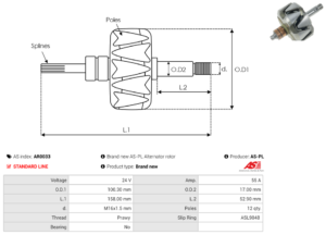 Rotor alternateur AR0033