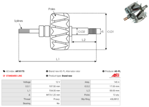 Rotor alternateur AR1017S