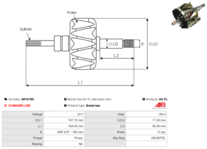 Rotor alternateur AR1018S