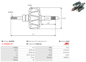 Rotor alternateur AR1020S